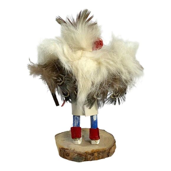 Vintage Hopi Eagle Feather Wings Katsina Kachina Doll Dancer Feathers  Wood Base - Picture 3 of 6